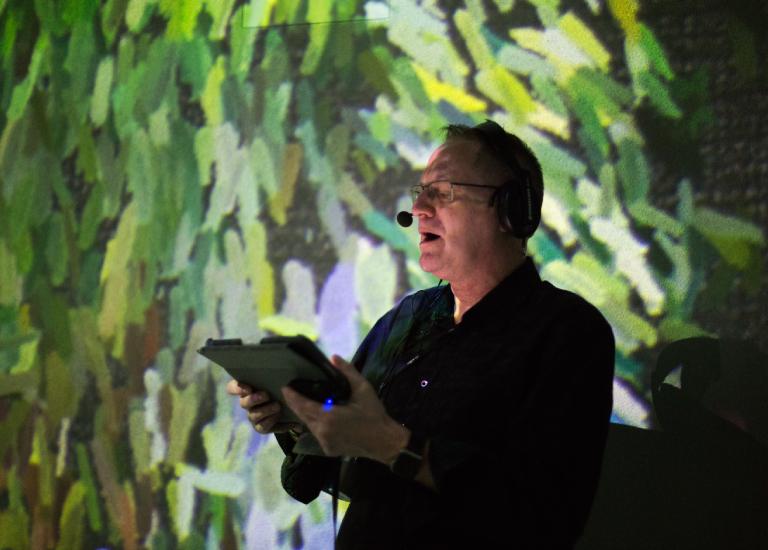image of the FRAMELESS audio described tour for visually impaired people